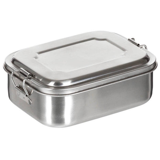 Lunchbox, Edelstahl, 16x13x6,2 cm, Silber, Fox Outdoor - Der Campingprofi